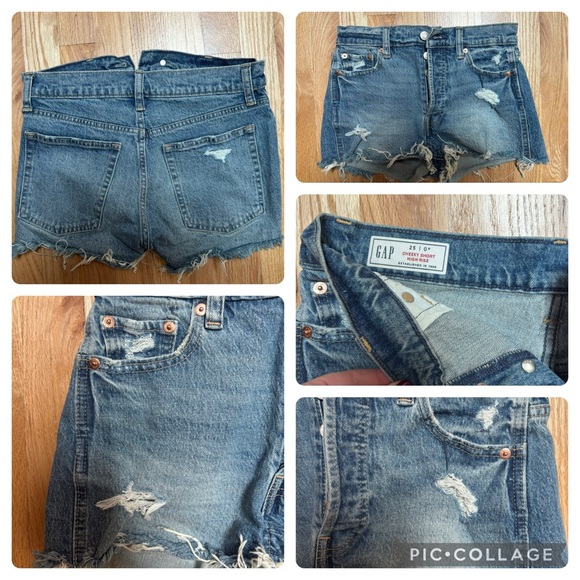SALE 2️⃣ for $15! 👯‍♀️ GAP Cheeky High Rise Denim Shorts 25P - Picture 2 of 6
